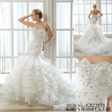 2013 New design and heavy ruffle weddingdress wedding gowns
